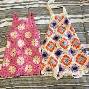 Zara 2 piece crochet swim suit cover ups